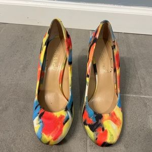 Kelly & Katie colorful patterned heels